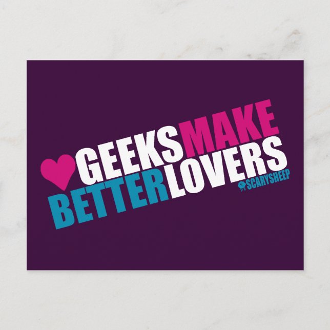 Geeks machen Besser Liebhaber Postkarte (Vorderseite)