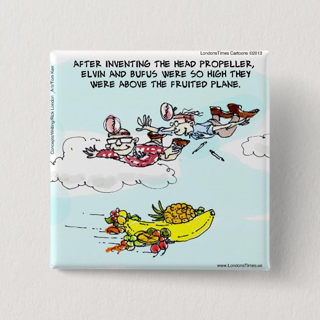 Geeks Oove Fruited Flugzeug Funny Button (Vorderseite)