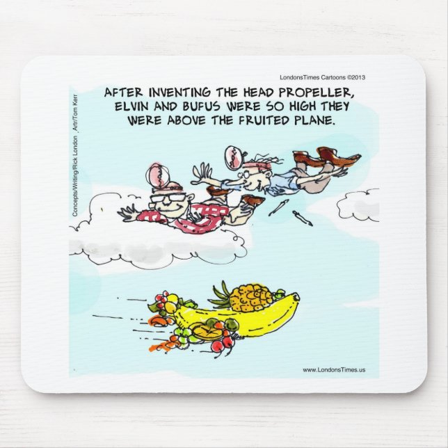 Geeks Oove Fruited Flugzeug Funny Mousepad (Vorne)