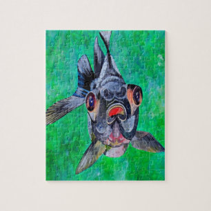 Geeky Blackmoor Goldfish mit teleskopischen Augen