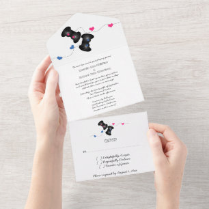 Geeky Gamer Alles-in-einem-Hochzeitseinladung   Ro All In One Einladung
