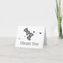 Geeky Gamer Dankeschön-Karte (Silber/Lila) Dankeskarte