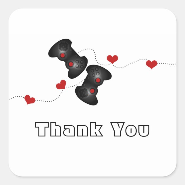 Geeky Gamers Danke Stickers (Dark) (Vorderseite)