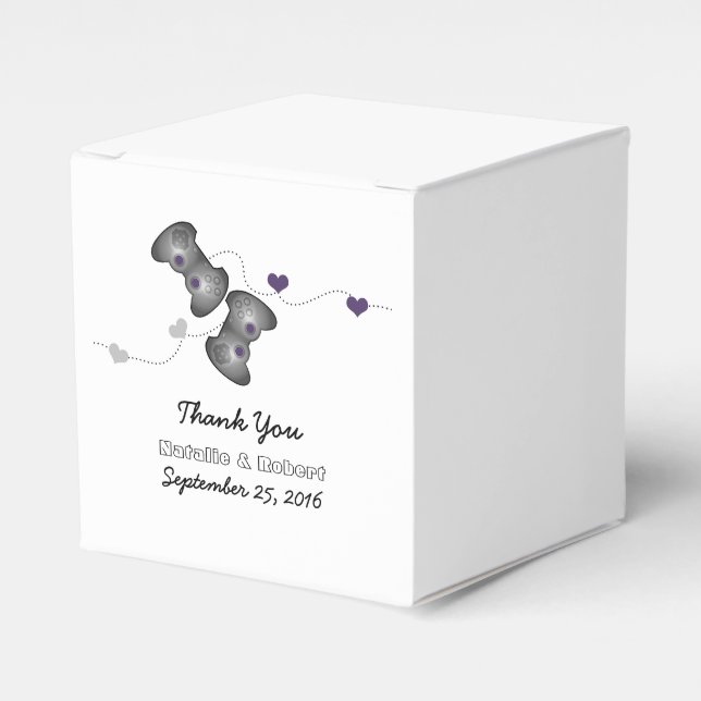 Geeky Gamers Gastgeschenk Hochzeit Boxes Silver Li Geschenkschachtel (Vorderseite)