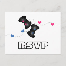 Geeky Gamers UAWG Postcard Dark (blau/rosa) Einladungspostkarte