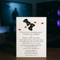 Geeky Gamers Wedding Invitation (Dark)