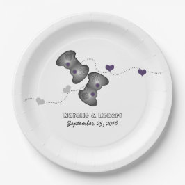 Geeky Gamers Wedding Paper Tellers Silver Lila Pappteller
