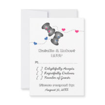 Geeky Gamers Wedding Response Card