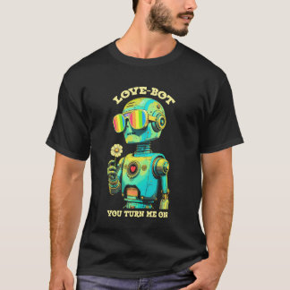 Geeky Gay Pride Monat Roboter Love-Bot Nerd Regenb T-Shirt
