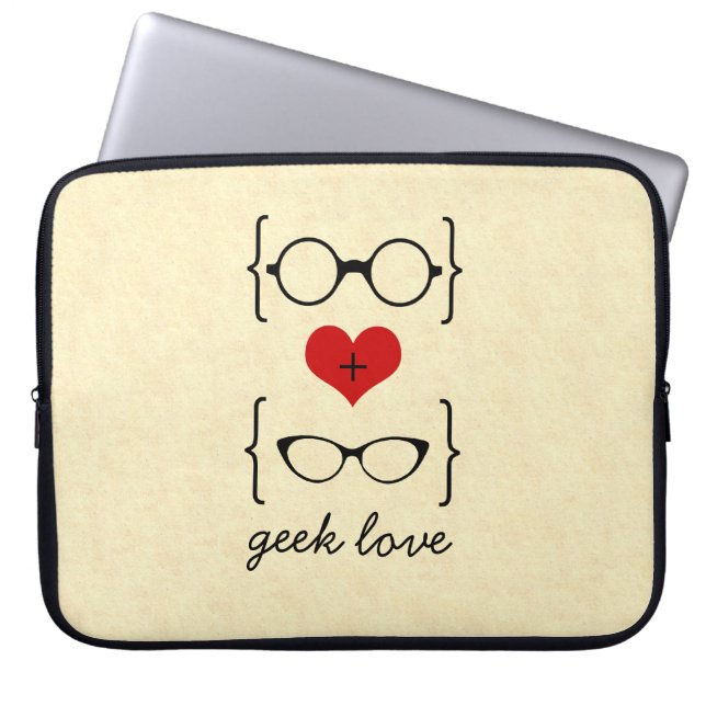Geeky Glasses Electronics Sleeve (Vorderseite)