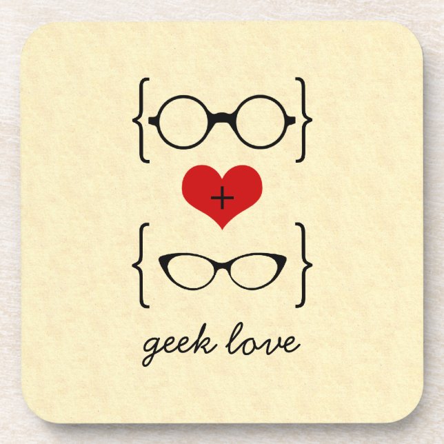 Geeky Glasses Untersetzer Set (Vorderseite)