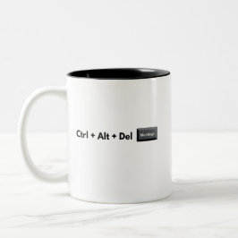 Geeky Kontrolle Alt Del Meetings Zweifarbige Tasse