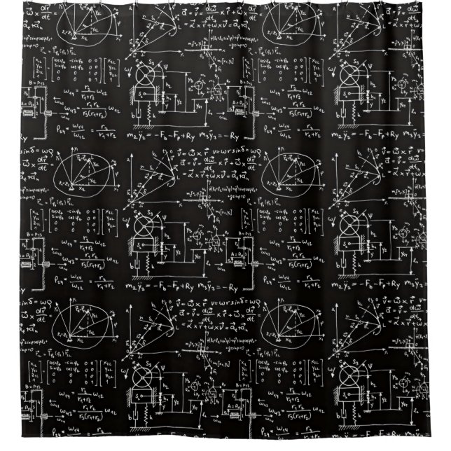 Geeky Mathe-Mathematik Duschvorhang (Vorderseite)