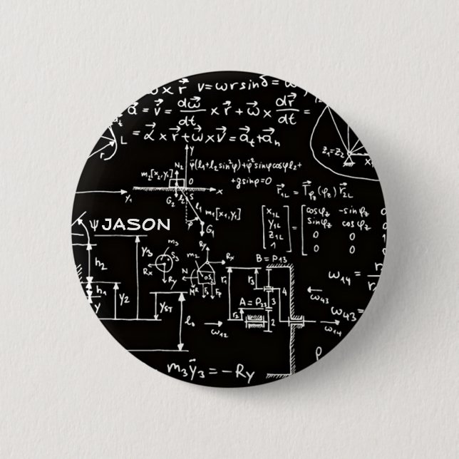 Geeky Mathe-Mathematik personalisiert Button (Vorderseite)