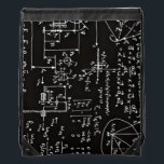 Geeky Mathe-Mathematik Sportbeutel<br><div class="desc">Mathematik-/Mathe-/Mathe-Lehrer-Geschenk-/Mathe-Studenten-Geschenk-/Aussenseitergeschenk/schwarzer Rucksack</div>