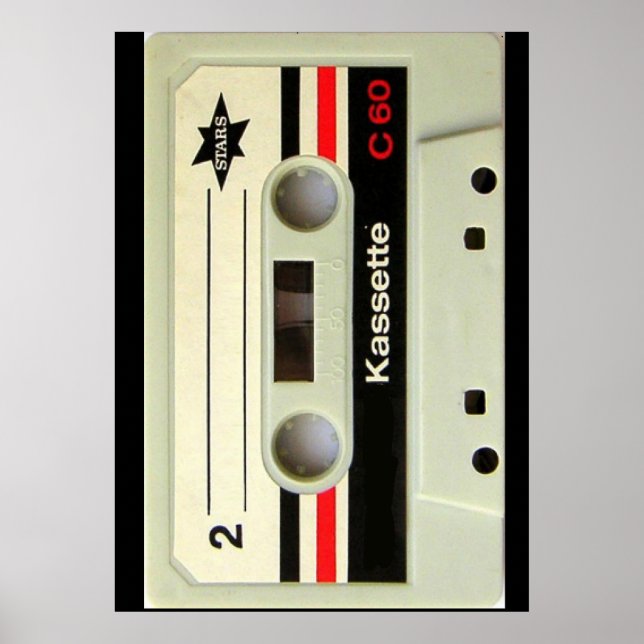 Geeky nerdy 1980er Kassettenrekorder Poster (Vorne)