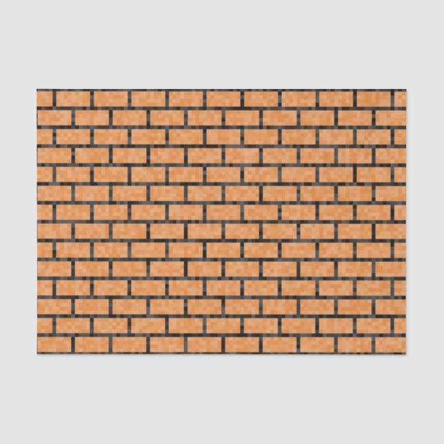 Geeky orange Pixelated Seidenpapier (Vorderseite)
