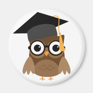 Geeky Owl avec lunettes et aimant Casquette Gradua