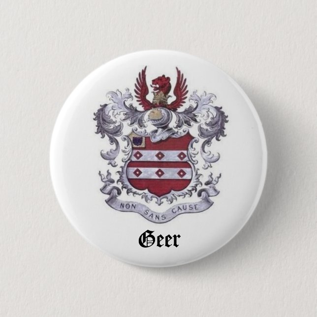 Geer Familienwappen Button (Vorderseite)