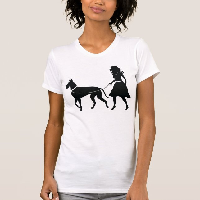 geernteter Ohr-T - Shirt des großen Dänen für (Vorderseite)