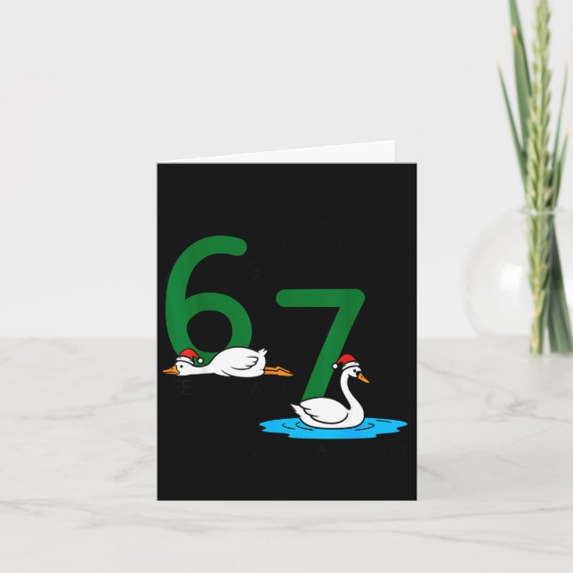 Geese A Laying Swans A Swimming 67 Six Geese Seven Karte (Vorderseite)