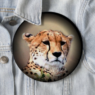 Geetah Portrait von Vollmond: Die Gnade der Natur Button