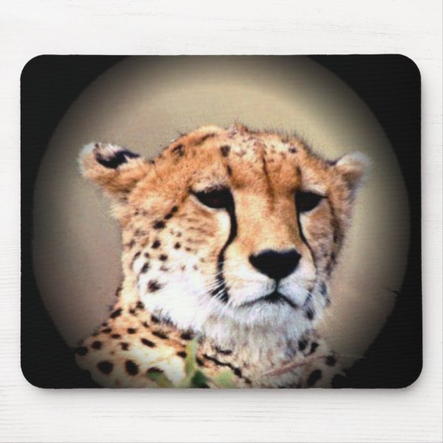 Geetah Portrait von Vollmond: Die Gnade der Natur Mousepad (Vorne)