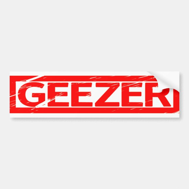 Geezer-Briefmarke Autoaufkleber (Vorne)