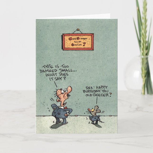 Geezer-Geburtstag Karte (Vorderseite)