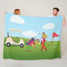 Geezer Golf Fleece Blanket