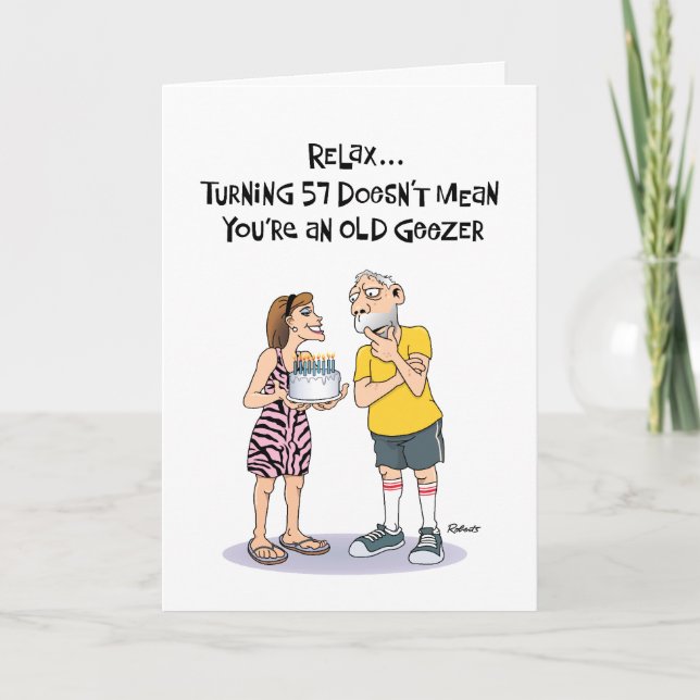 Geezer's 57. Geburtstag Karte (Vorderseite)