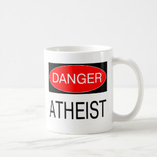 Gefahr - Atheist Lustiges T-Shirt Tasse Hut Schürz