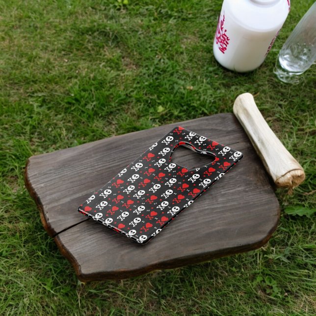 Gefahr Beängstigender Schädelmuster Geldbeutel Flaschenöffner (Bottle Opener)