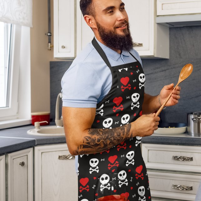 Gefahr Beängstigender Schädelmuster Schürze (Apron)