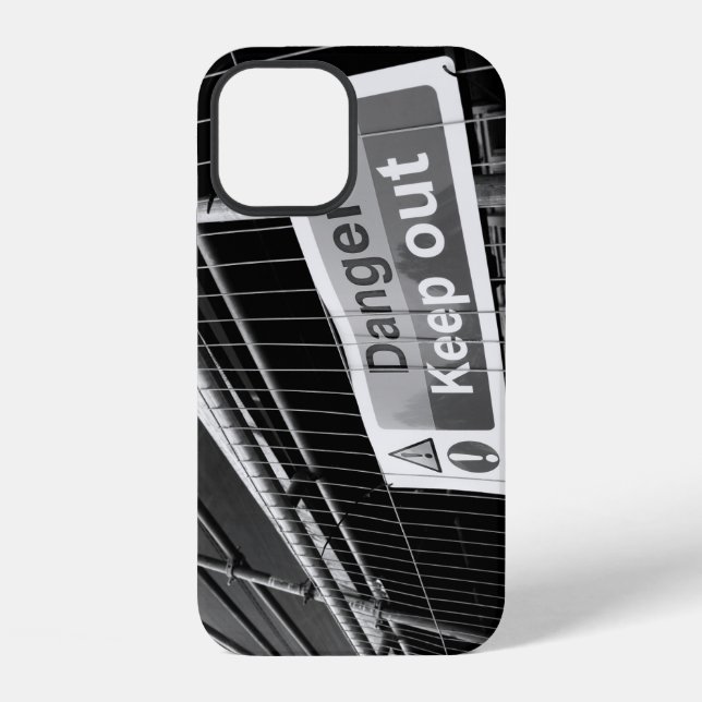 Gefahr Behalt-Out-Zeichen Fall Mate iPhone Fall 12 Hülle (Rückseite)