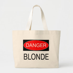 Gefahr - Blond Witziger Witz T-Shirt Tasse Hut Sch Jumbo Stoffbeutel