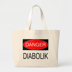 Gefahr - Diabolik Lustiges T-Shirt Tasse Hut Tasch Jumbo Stoffbeutel