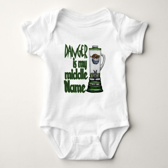 Gefahr ist mein zweiter Vorname Baby Strampler (Vorderseite)