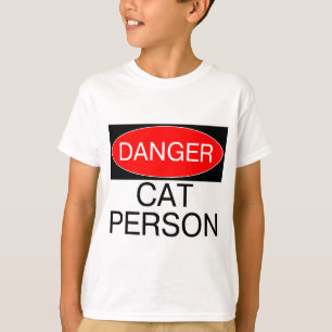 Gefahr - Katzenmensch Lustiges T-Shirt Tasse Hut S
