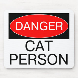 Gefahr - Katzenmensch Lustiges T-Shirt Tasse Hut S Mousepad