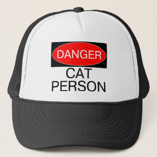 Gefahr - Katzenperson Funny T - Shirt Tasse Hat Sc Truckerkappe
