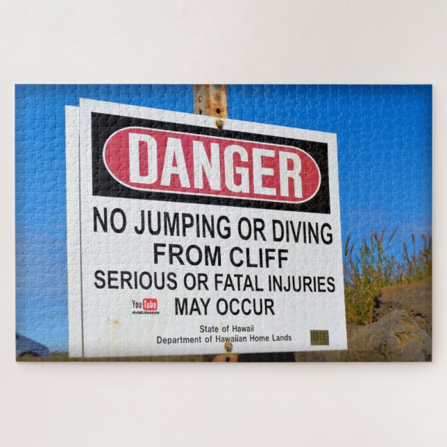 GEFAHR - KEIN CLIFF DIVING - HAWAII 20x30 - 1014 p (Horizontal)