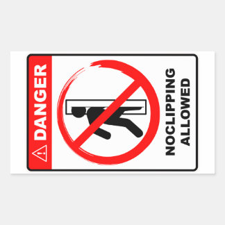 Gefahr: Kein Clipping erlaubt Schild Rechteckiger Aufkleber