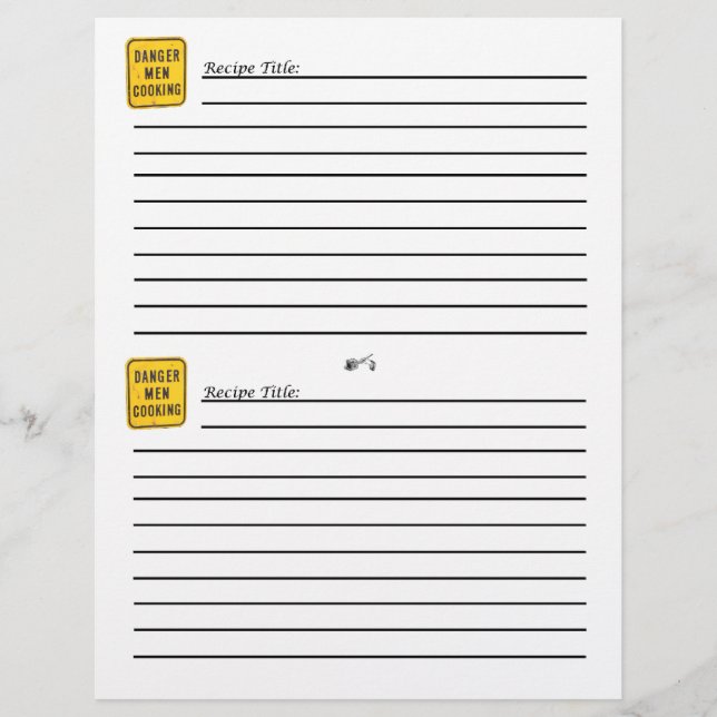 Gefahr: Männer Kochkarte (Vorderseite)