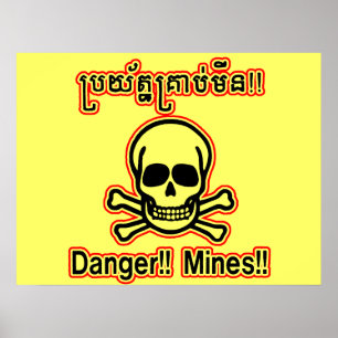 Gefahr Minen Minenfeld Poster