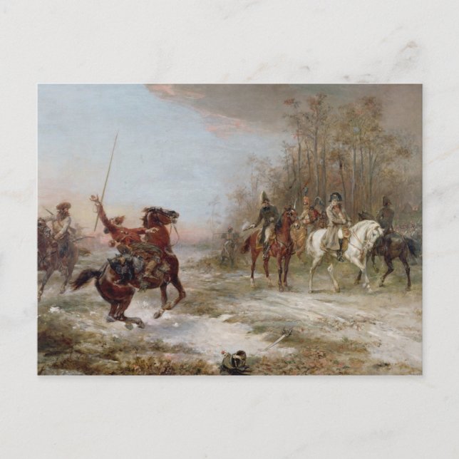 Gefahr Napoleons bei Brienne-le-Chateau, c.1891 (o Postkarte (Vorderseite)