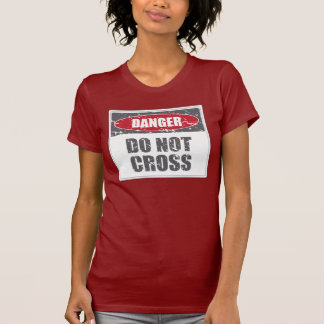 Gefahr - Nicht kreuzen - grau T-Shirt
