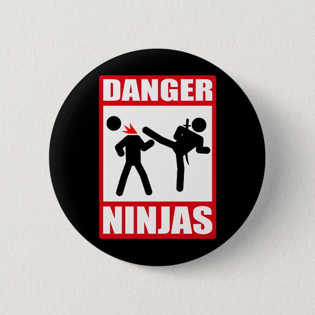 Gefahr Ninjas Button (Vorderseite)