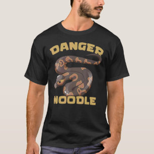 Gefahr Noodle Ball Python Schlange Reptile Schlang T-Shirt