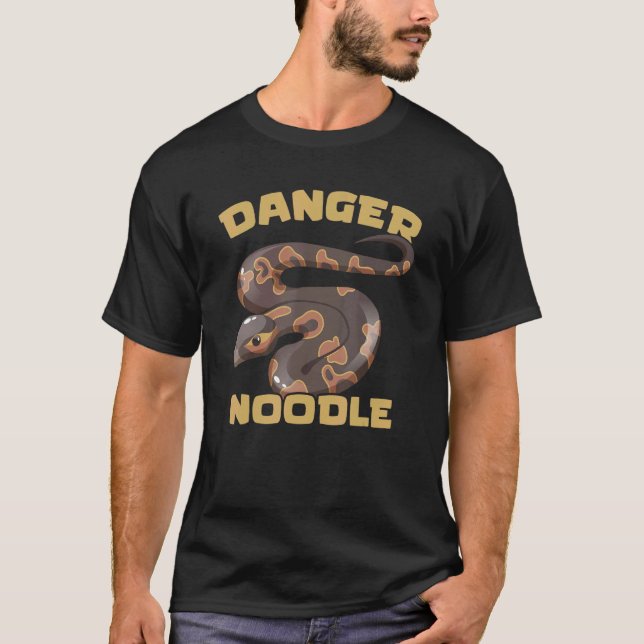 Gefahr Noodle Ball Python Schlange Reptile Schlang T-Shirt (Vorderseite)